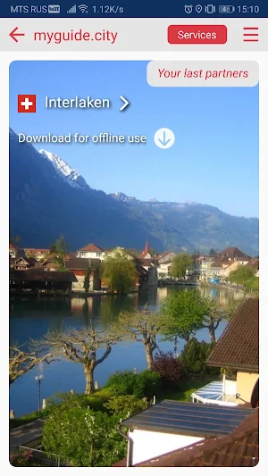 Interlaken map offline guide tourist navigation Screenshot 0