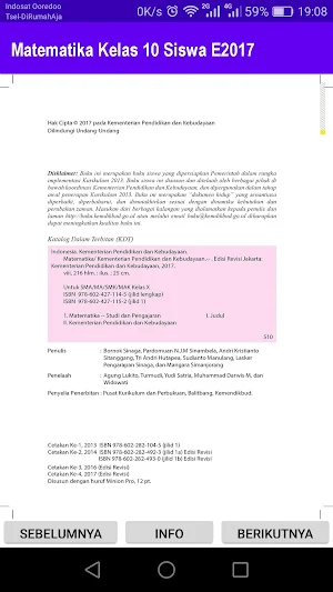 Matematika Kelas 10 Siswa E2017 Screenshot 1