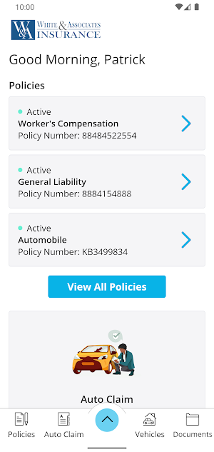 W&A Insurance Online Screenshot 1
