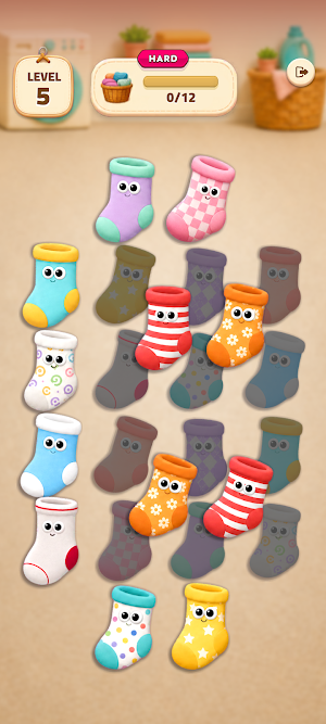 Sock Match: Pair-Up Puzzle Screenshot 2