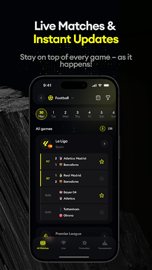 FlowScore - Live Sport Scores Screenshot 0