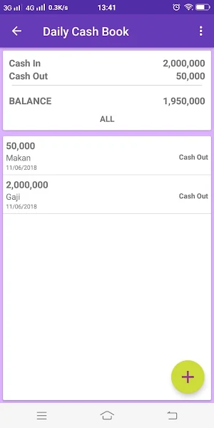 Daily Financial Records Screenshot 1