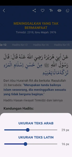 Arbain Nawawi - 42 Hadits Nabi Screenshot 3