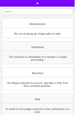 Law Dictionary Screenshot 1
