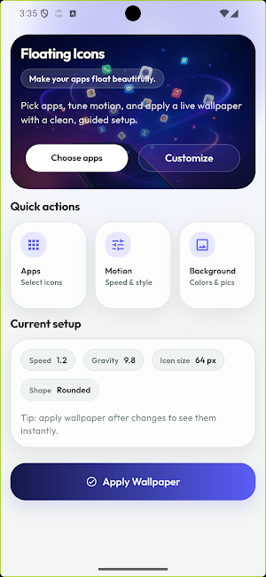 Floating Icons Screenshot 0