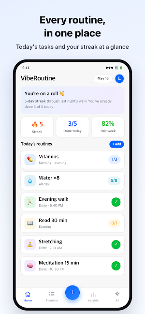 VibeRoutine: Voice Routine Log Screenshot 2