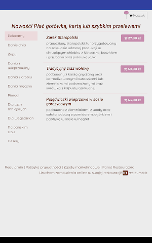 Restauracja Austeria Sławków Screenshot 2