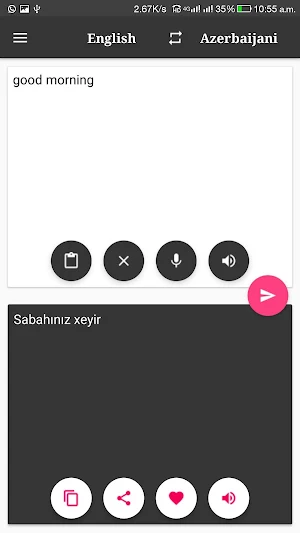 Azerbaijani-English Translator Screenshot 2