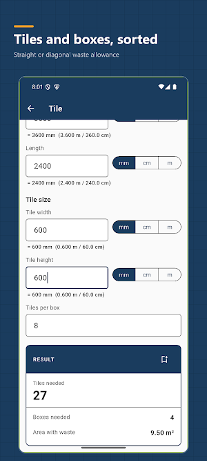 Construction Calc Screenshot 1