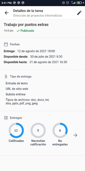 Aula Virtual ESPOL profesores Screenshot 1