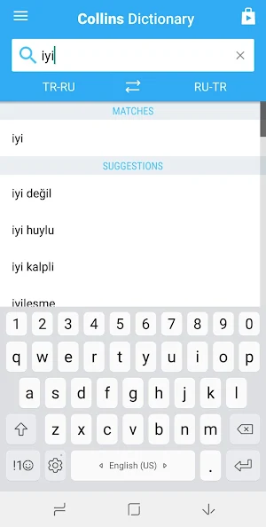 Russian-Turkish Dictionary Screenshot 1