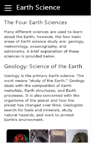 Earth Science Screenshot 2