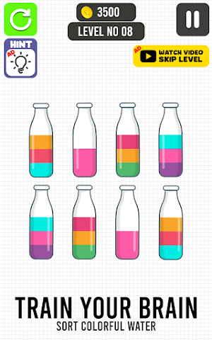 Draw Color Fill Water Sort Screenshot 0