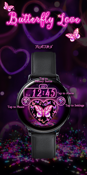 Butterfly Love_Watchface Screenshot 2