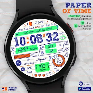 Paper of Time - Watch Face Screenshot 2