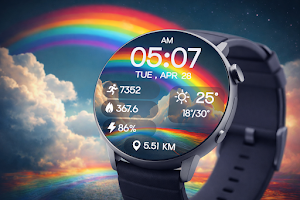 Rainbow Weather Watch Face Screenshot 2
