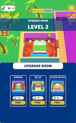 Idle Hotel Management Game 3D Screenshot 2