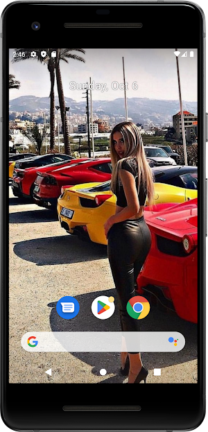 Sexy Girls in Car Wallpaper Screenshot 3