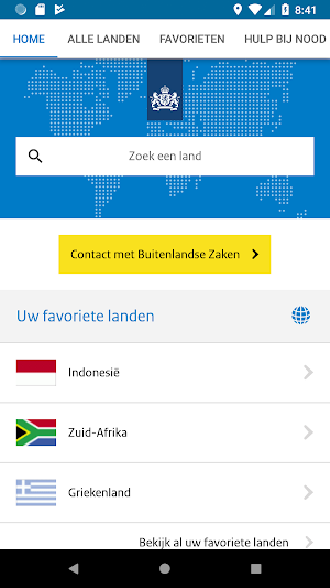 Reisapp Buitenlandse Zaken Screenshot 0
