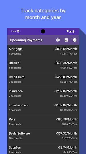 Bill Manager Screenshot 3