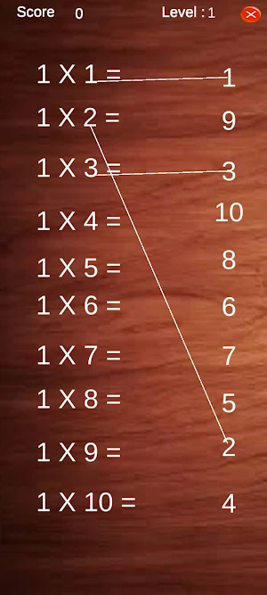 Multiplication time table game Screenshot 2