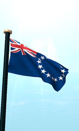 Cook Islands Flag 3D Wallpaper Screenshot 1