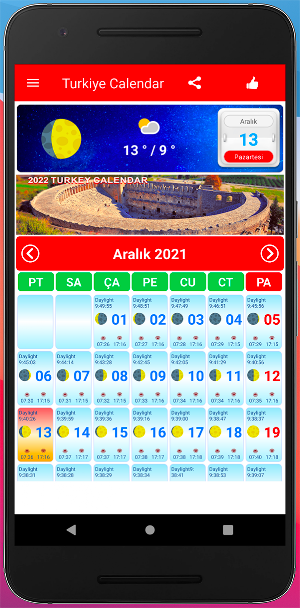 Türkiye Takvimi 2022 Screenshot 1