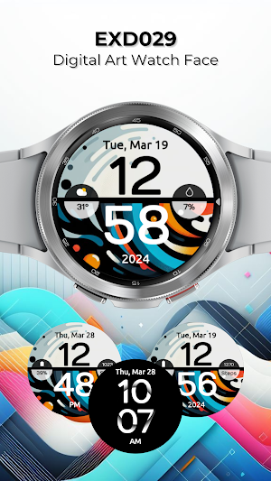EXD029: Digital Art Watch Face Screenshot 0