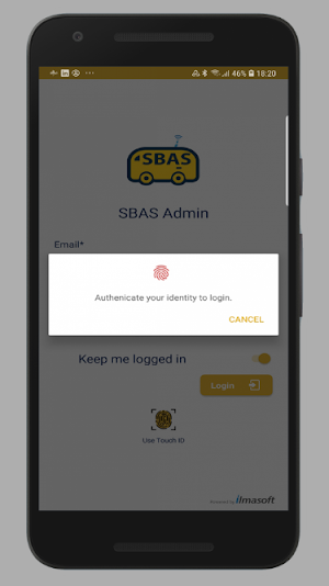 SBAS Admin App Screenshot 1