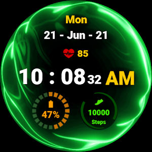 Fluid Green Watch Face Screenshot 1
