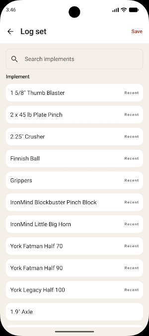 GripPR - Grip Training Log Screenshot 2