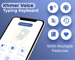 Khmer Voice Typing Keyboard – Speech to text App Screenshot 0