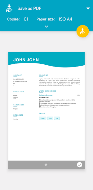 Cv and Resume Builder Screenshot 2
