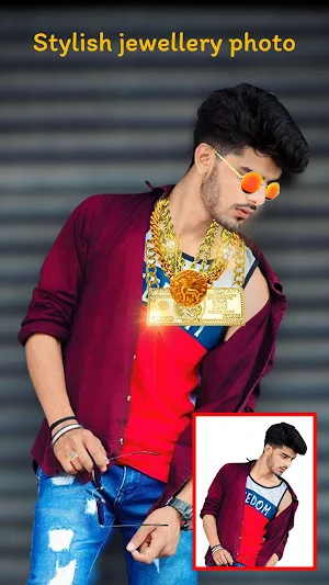 Stylish Jewellery Photo Editor for Man Screenshot 0