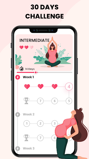 Prenatal Yoga Exercise for Pregnant Women at Home. Screenshot 2