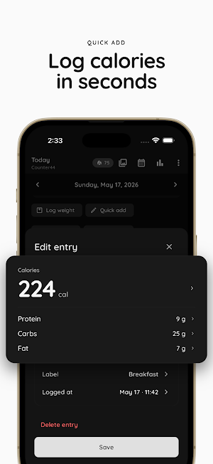 Calorie Tracker - Counter44 Screenshot 2