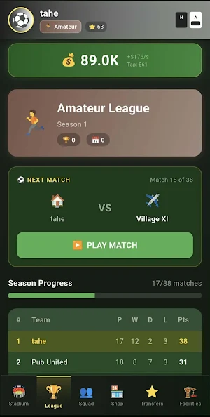 Idle Eleven – Football Club Screenshot 1