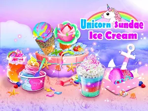 Unicorn Ice Cream Sundae - Ice Desserts Maker Screenshot 0
