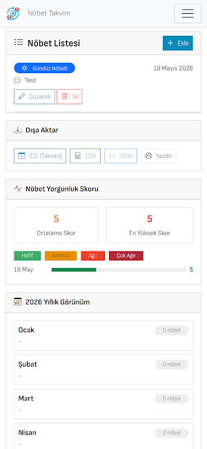 Nöbet Takvim Screenshot 3