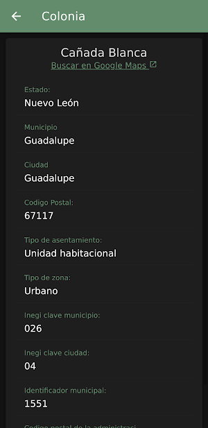 Tu código postal para México Screenshot 0