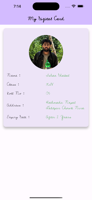 DigitalCard Screenshot 1
