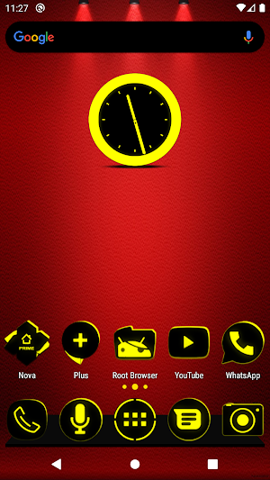 Flat Black and Yellow Icon Pack ✨Free✨ Screenshot 0