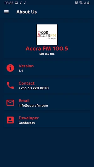 Accra FM 100.5 Screenshot 3
