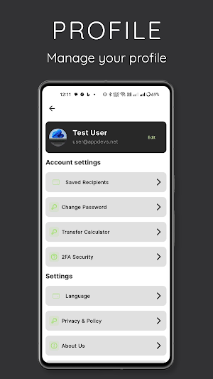 Transfari App Screenshot 1