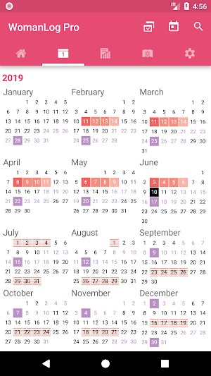 WomanLog Pro Calendar screenshot 5