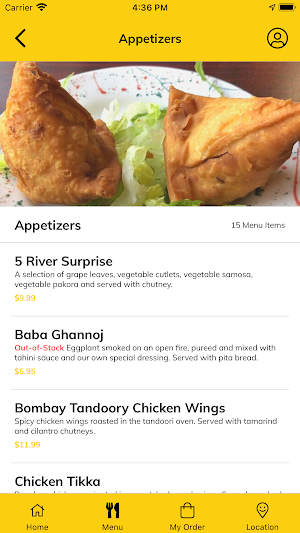 5 Rivers Indian Cuisine Screenshot 2