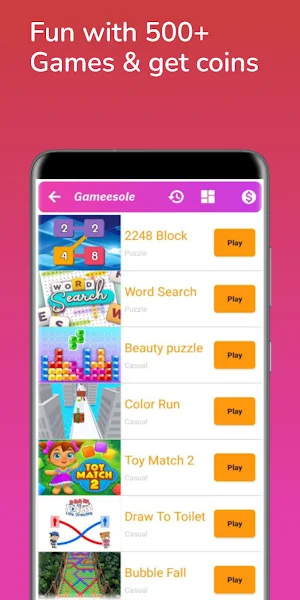 Gameesole - Play, Earn, Redeem Screenshot 2
