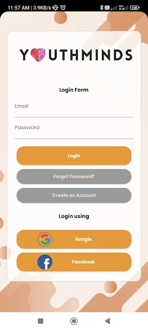 YOUTHMINDS Mobile App Screenshot 1