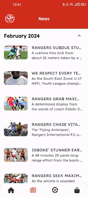 Rangers International FC Screenshot 2