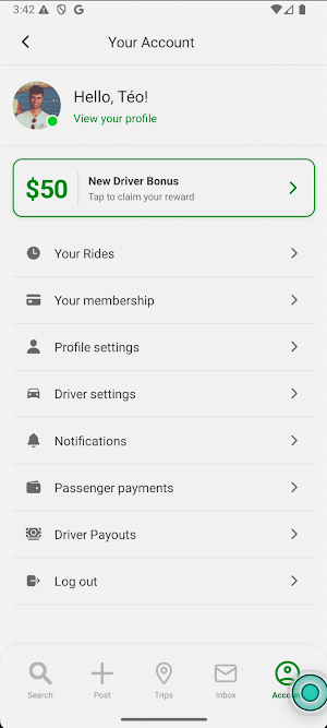 GogoKar Rideshare Screenshot 2